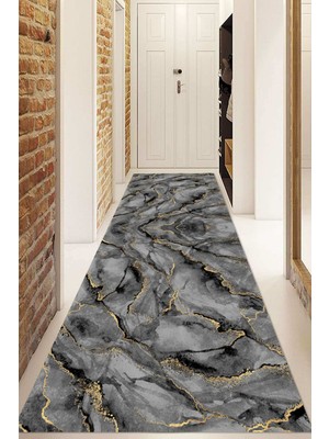 Napoli Home Dijital Baskılı Kaymaz Taban Yıkanabilir Modern Yolluk ve Koridor Halısı NDU-HT-721