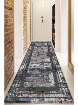 Napoli Home Dijital Baskılı Kaymaz Taban Yıkanabilir Modern Yolluk ve Koridor Halısı NDU-HY-1316