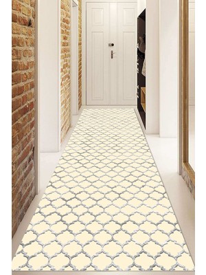 Napoli Home Dijital Baskılı Kaymaz Taban Yıkanabilir Modern Yolluk ve Koridor Halısı NDU-SD-171