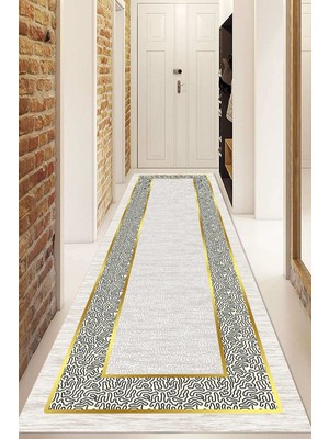 Napoli Home Dijital Baskılı Kaymaz Taban Yıkanabilir Modern Yolluk ve Koridor Halısı NDU-SD-1071