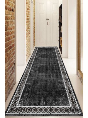 Dijital Baskılı Kaymaz Taban Yıkanabilir Modern Yolluk ve Koridor Halısı NDU-HT-238