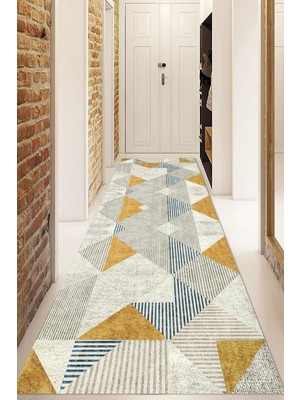 Napoli Home Dijital Baskılı Kaymaz Taban Yıkanabilir Modern Yolluk ve Koridor Halısı NDU-SD-340