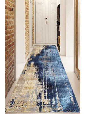 Dijital Baskılı Kaymaz Taban Yıkanabilir Modern Yolluk ve Koridor Halısı NDU-SD-433