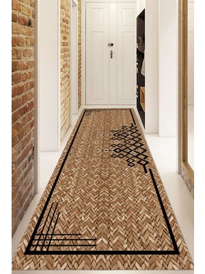 Napoli Home Dijital Baskılı Kaymaz Taban Yıkanabilir Modern Yolluk ve Koridor Halısı NDU-SD-357