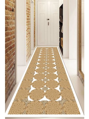 Napoli Home Dijital Baskılı Kaymaz Taban Yıkanabilir Modern Yolluk ve Koridor Halısı NDU-SD-335