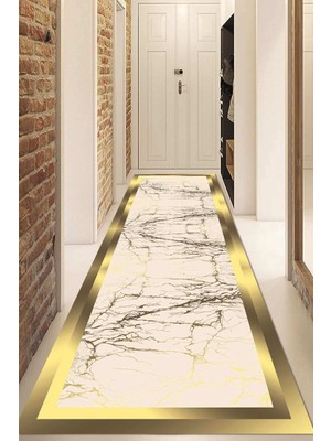 Dijital Baskılı Kaymaz Taban Yıkanabilir Modern Yolluk ve Koridor Halısı NDU-SD-493