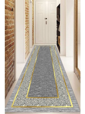 Napoli Home Dijital Baskılı Kaymaz Taban Yıkanabilir Modern Yolluk ve Koridor Halısı NDU-SD-1072