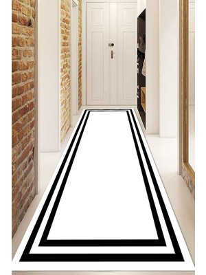 Dijital Baskılı Kaymaz Taban Yıkanabilir Modern Yolluk ve Koridor Halısı NDU-HT-529