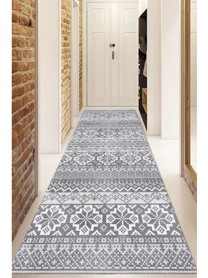 Napoli Home Dijital Baskılı Kaymaz Taban Yıkanabilir Modern Yolluk ve Koridor Halısı NDU-HT-988