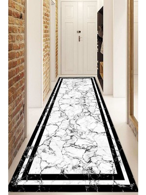 Dijital Baskılı Kaymaz Taban Yıkanabilir Modern Yolluk ve Koridor Halısı NDU-HT-601