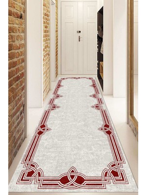 Napoli Home Dijital Baskılı Kaymaz Taban Yıkanabilir Modern Yolluk ve Koridor Halısı NDU-HT-234