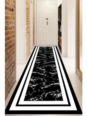 Dijital Baskılı Kaymaz Taban Yıkanabilir Modern Yolluk ve Koridor Halısı NDU-HY-963