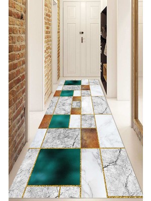 Napoli Home Dijital Baskılı Kaymaz Taban Yıkanabilir Modern Yolluk ve Koridor Halısı NDU-HY-1106