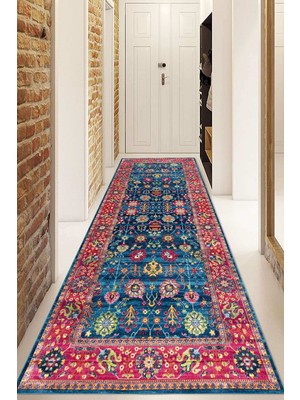 Dijital Baskılı Kaymaz Taban Yıkanabilir Modern Yolluk ve Koridor Halısı NDU-HY-894