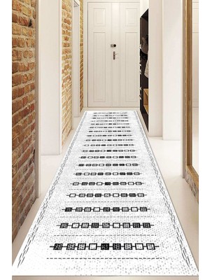 Napoli Home Dijital Baskılı Kaymaz Taban Yıkanabilir Modern Yolluk ve Koridor Halısı NDU-SD-1014