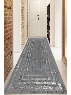 Dijital Baskılı Kaymaz Taban Yıkanabilir Modern Yolluk ve Koridor Halısı NDU-HT-965
