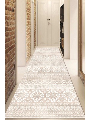 Dijital Baskılı Kaymaz Taban Yıkanabilir Modern Yolluk ve Koridor Halısı NDU-HT-986