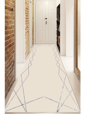 Dijital Baskılı Kaymaz Taban Yıkanabilir Modern Yolluk ve Koridor Halısı NDU-SD-481