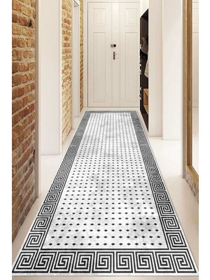 Napoli Home Dijital Baskılı Kaymaz Taban Yıkanabilir Modern Yolluk ve Koridor Halısı NDU-HT-161