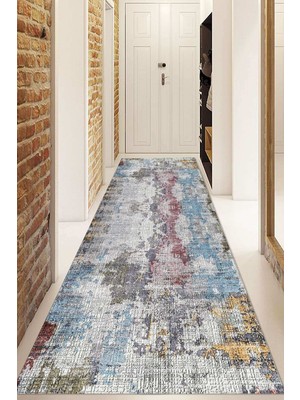 Napoli Home Dijital Baskılı Kaymaz Taban Yıkanabilir Modern Yolluk ve Koridor Halısı NDU-SD-382