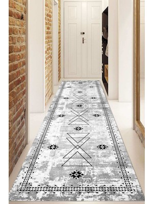 Dijital Baskılı Kaymaz Taban Yıkanabilir Modern Yolluk ve Koridor Halısı NDU-SD-1030