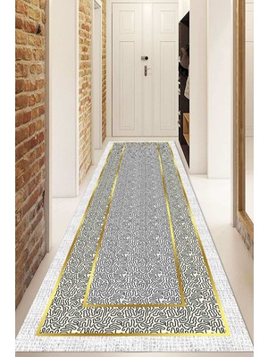 Napoli Home Dijital Baskılı Kaymaz Taban Yıkanabilir Modern Yolluk ve Koridor Halısı NDU-SD-1074