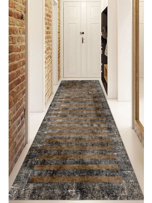 Dijital Baskılı Kaymaz Taban Yıkanabilir Modern Yolluk ve Koridor Halısı NDU-SD-248