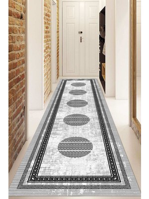 Dijital Baskılı Kaymaz Taban Yıkanabilir Modern Yolluk ve Koridor Halısı NDU-SD-1081