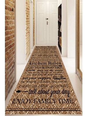 Napoli Home Dijital Baskılı Kaymaz Taban Yıkanabilir Modern Yolluk ve Koridor Halısı NDU-SD-361