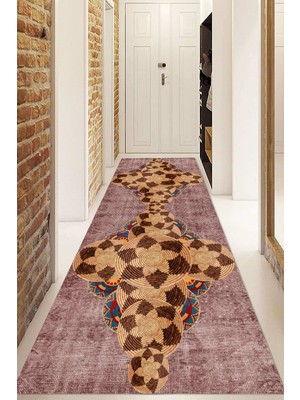 Napoli Home Dijital Baskılı Kaymaz Taban Yıkanabilir Modern Yolluk ve Koridor Halısı NDU-SD-367