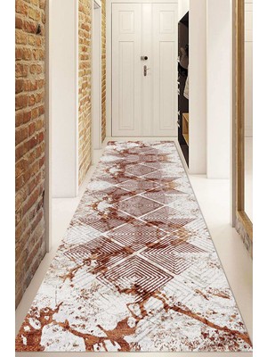 Napoli Home Dijital Baskılı Kaymaz Taban Yıkanabilir Modern Yolluk ve Koridor Halısı NDU-SD-1036