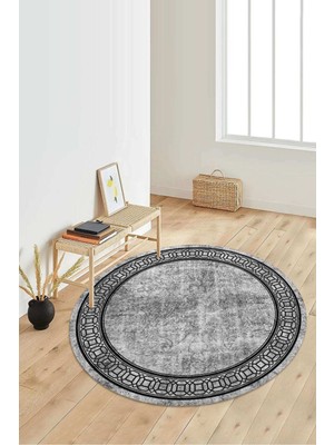 Dijital Baskılı Kaymaz Taban Yıkanabilir Yuvarlak Salon Halısı Koridor Halısı Paspas NDY-HT-241