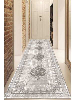 Dijital Baskılı Kaymaz Taban Yıkanabilir Modern Yolluk ve Koridor Halısı NDU-SD-1127