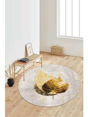 Dijital Baskılı Kaymaz Taban Yıkanabilir Yuvarlak Salon Halısı Koridor Halısı Paspas NDY-HY-1273