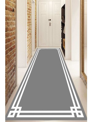 Dijital Baskılı Kaymaz Taban Yıkanabilir Modern Yolluk ve Koridor Halısı NDU-SD-398