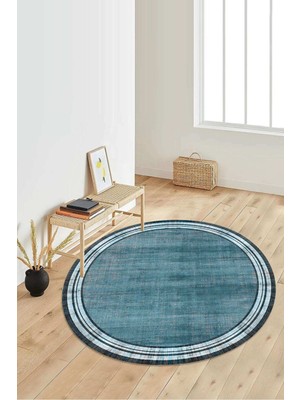 Napoli Home Dijital Baskılı Kaymaz Taban Yıkanabilir Yuvarlak Salon Halısı Koridor Halısı Paspas NDY-HY-1247