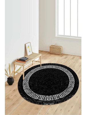 Napoli Home Dijital Baskılı Kaymaz Taban Yıkanabilir Yuvarlak Salon Halısı Koridor Halısı Paspas NDY-SD-1079