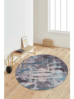 Dijital Baskılı Kaymaz Taban Yıkanabilir Yuvarlak Salon Halısı Koridor Halısı Paspas NDY-HT-334