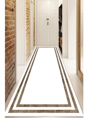 Napoli Home Dijital Baskılı Kaymaz Taban Yıkanabilir Modern Yolluk ve Koridor Halısı NDU-SD-302