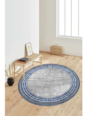 Napoli Home Dijital Baskılı Kaymaz Taban Yıkanabilir Yuvarlak Salon Halısı Koridor Halısı Paspas NDY-HT-663