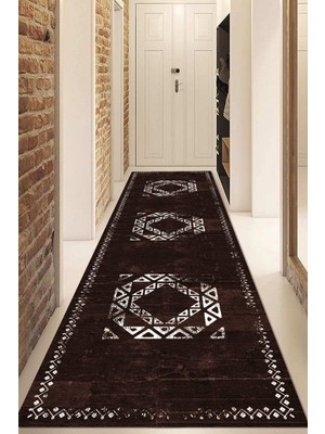 Napoli Home Dijital Baskılı Kaymaz Taban Yıkanabilir Modern Yolluk ve Koridor Halısı NDU-SD-1052