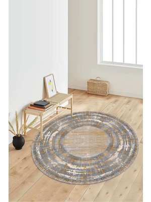 Napoli Home Dijital Baskılı Kaymaz Taban Yıkanabilir Yuvarlak Salon Halısı Koridor Halısı Paspas NDY-HY-1297