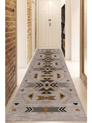Dijital Baskılı Kaymaz Taban Yıkanabilir Modern Yolluk ve Koridor Halısı NDU-SD-1104