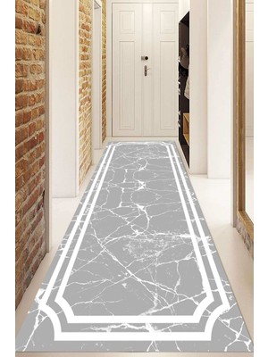 Napoli Home Dijital Baskılı Kaymaz Taban Yıkanabilir Modern Yolluk ve Koridor Halısı NDU-SD-804