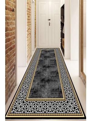 Dijital Baskılı Kaymaz Taban Yıkanabilir Modern Yolluk ve Koridor Halısı NDU-SD-759