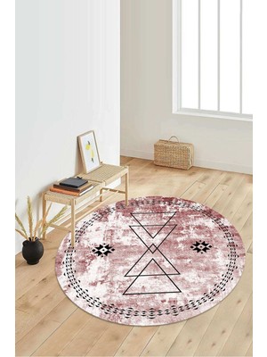 Dijital Baskılı Kaymaz Taban Yıkanabilir Yuvarlak Salon Halısı Koridor Halısı Paspas NDY-SD-1032