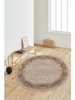 Dijital Baskılı Kaymaz Taban Yıkanabilir Yuvarlak Salon Halısı Koridor Halısı Paspas NDY-HY-1322