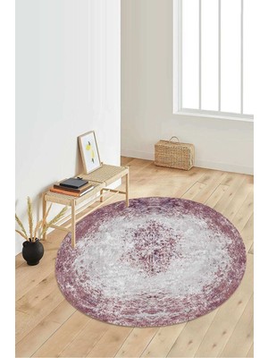 Napoli Home Dijital Baskılı Kaymaz Taban Yıkanabilir Yuvarlak Salon Halısı Koridor Halısı Paspas NDY-HT-199