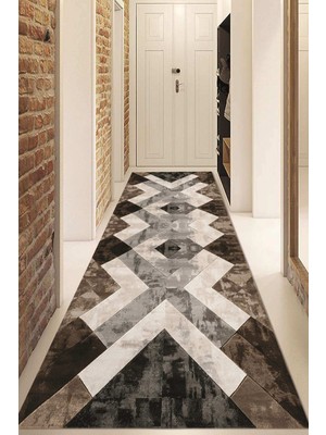 Napoli Home Dijital Baskılı Kaymaz Taban Yıkanabilir Modern Yolluk ve Koridor Halısı NDU-SD-287