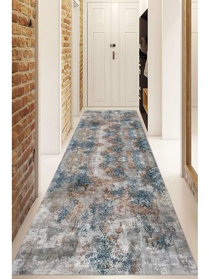 Dijital Baskılı Kaymaz Taban Yıkanabilir Modern Yolluk ve Koridor Halısı NDU-SD-292